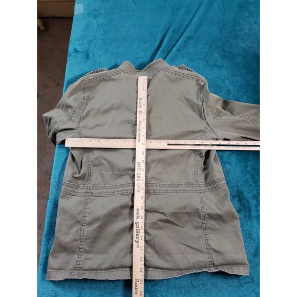 Express Military Jacket Womens Green Button Heavy Ladies Utility Sz Medium - Picture 6 of 8